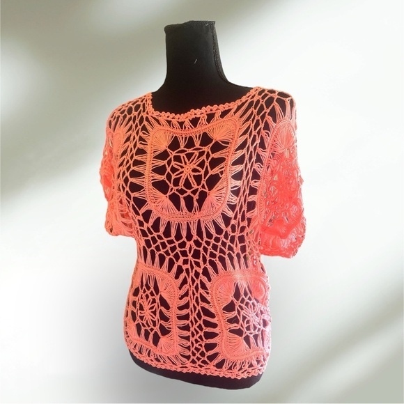 MAURICES Allover Crochet Top Boho Chic Balletcore Women’s Size XS - Picture 1 of 9